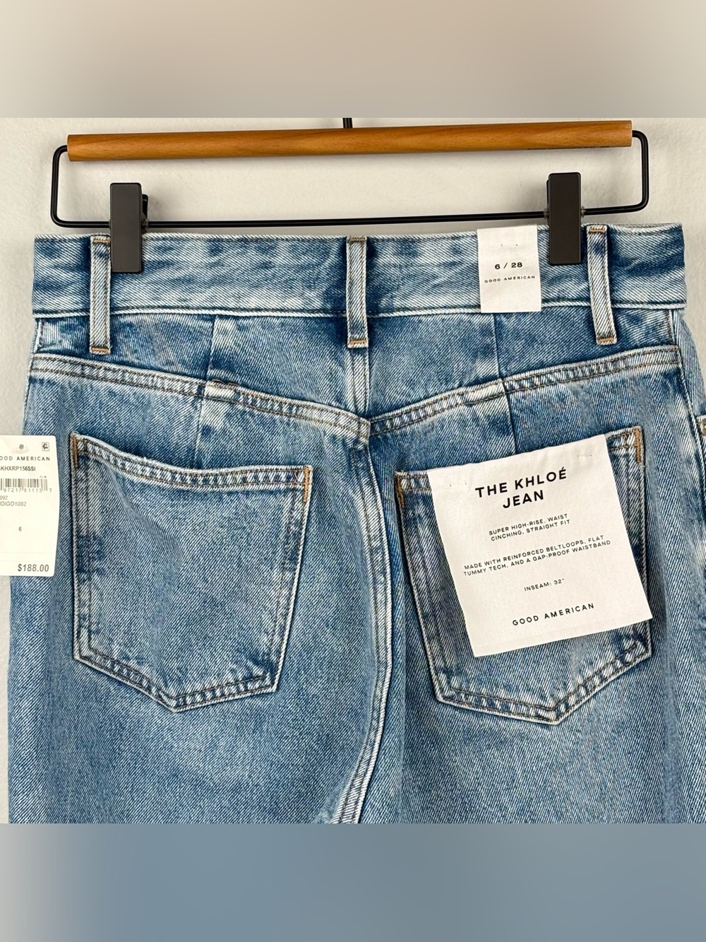 Good American The Khloé Jean Womens Size 6/28 High Rise Distressed - Picture 6 of 11